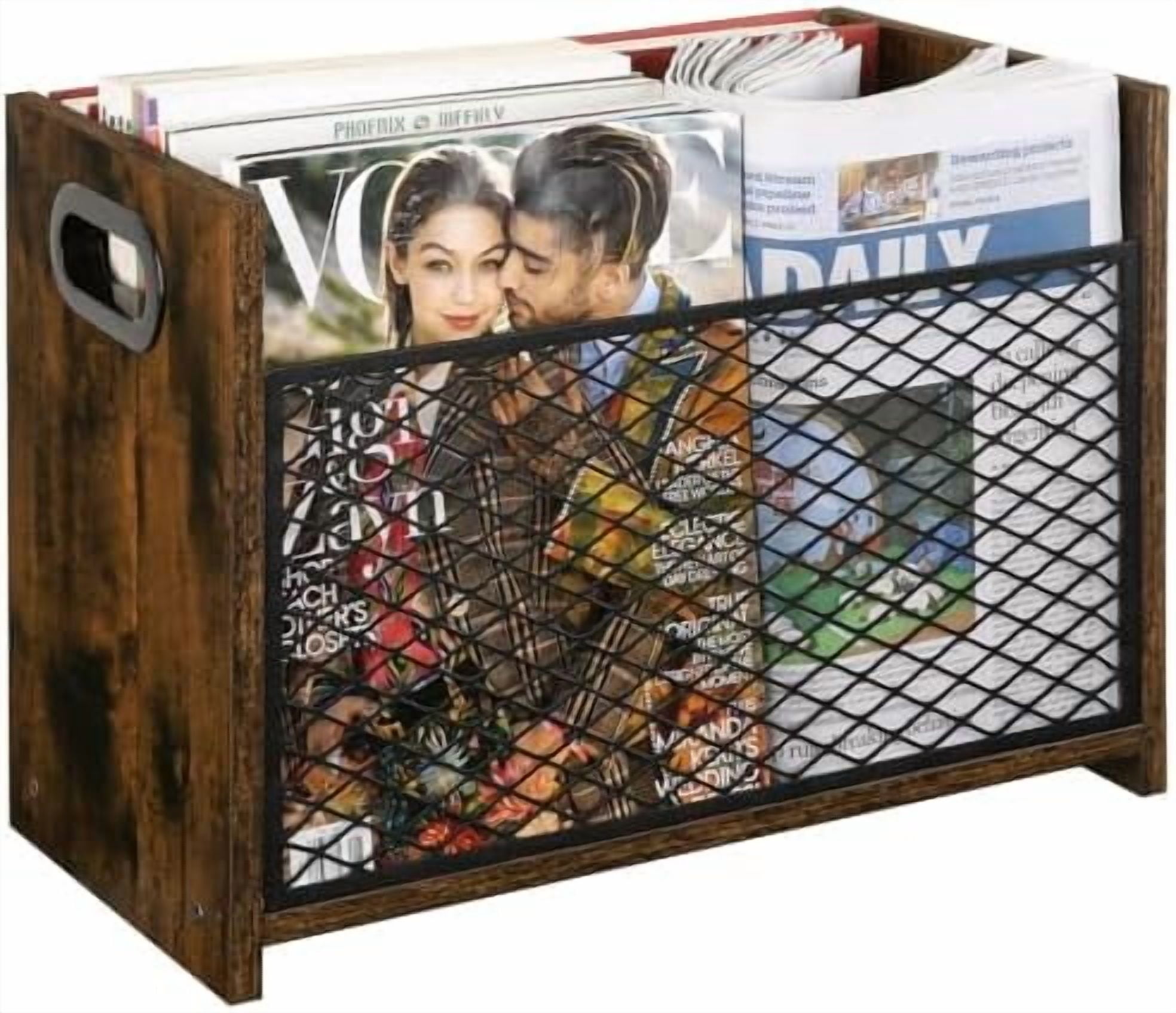 Magazine Holder, Magazine Rack for Desktop and Home Office, Farmhouse ...