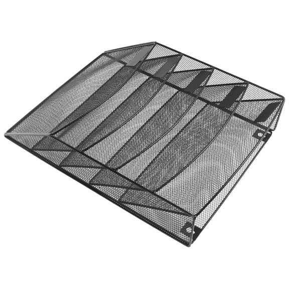 Wall-Mounted Mesh Magazine Holder and Office File Organizer Rack for Document, Pamphlet, and Paper Storage