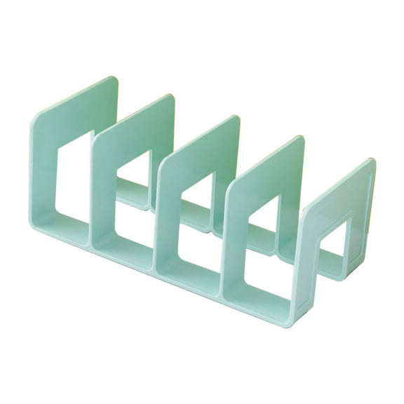 Magazine Holder with 4 Vertical Compartments Desk Organizer Sorters Bookend File Sorter Folder Rack Home Study Office