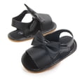 thumbnail image 1 of Magazine Infant Baby Girls Sandals, Anti-Slip Rubber Sole PU Leather Toddler First Walker Prewalker Newborn Summer Shoes for Baby Girls, 1 of 5