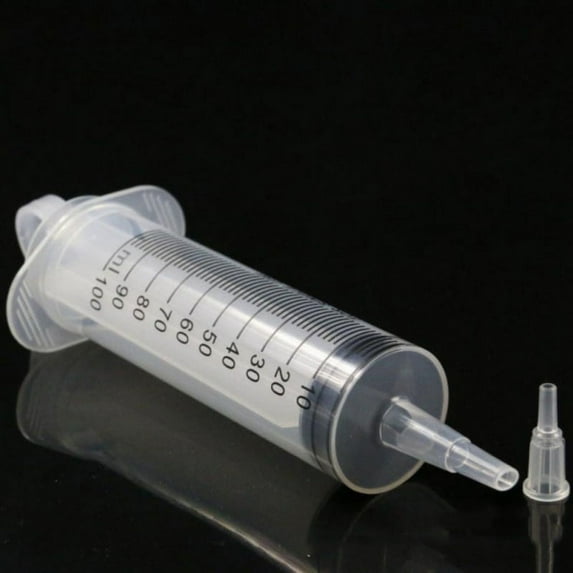 Magazine Large Plastic 100/150 ML Syringe Animal Feeding Garden Watering Essential Oil Separator Syringe No Needle,Non-Sterile