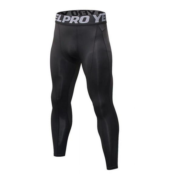 Magazine Men's Active Tight Pants, Compression Leggings Base Layer Sportswear Quick Dry Workout Fitness Long Trousers