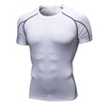 thumbnail image 1 of Magazine Mens Active Tops, Short Sleeve Crew Neck Tight-fitting Sports Running Training Breathable Wicking T-shirt, 1 of 2