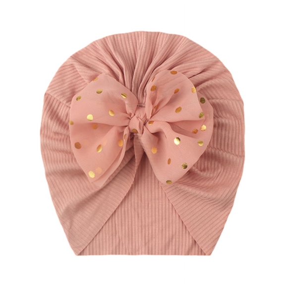 Magazine Newborn Unisex Elastic Cap,Turban Knot Hats for Infant,Soft Hat with Cute Bow Headwrap