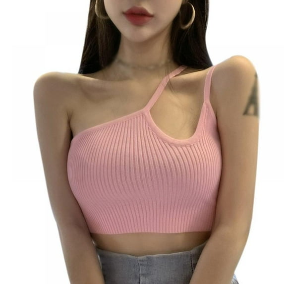 Magazine One Size Sexy Knitted Suspender Tank Top Irregular Slim Suspender Sexy Vest Top