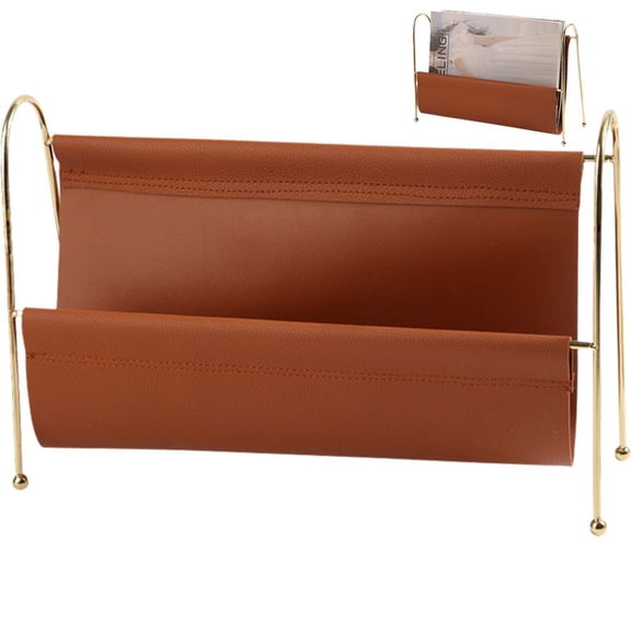 Magazine Rack Display Stand Books Storage Woven Basket Multifunctional Newspapers Holder Standing Shelf for Hotel Coffee Shop