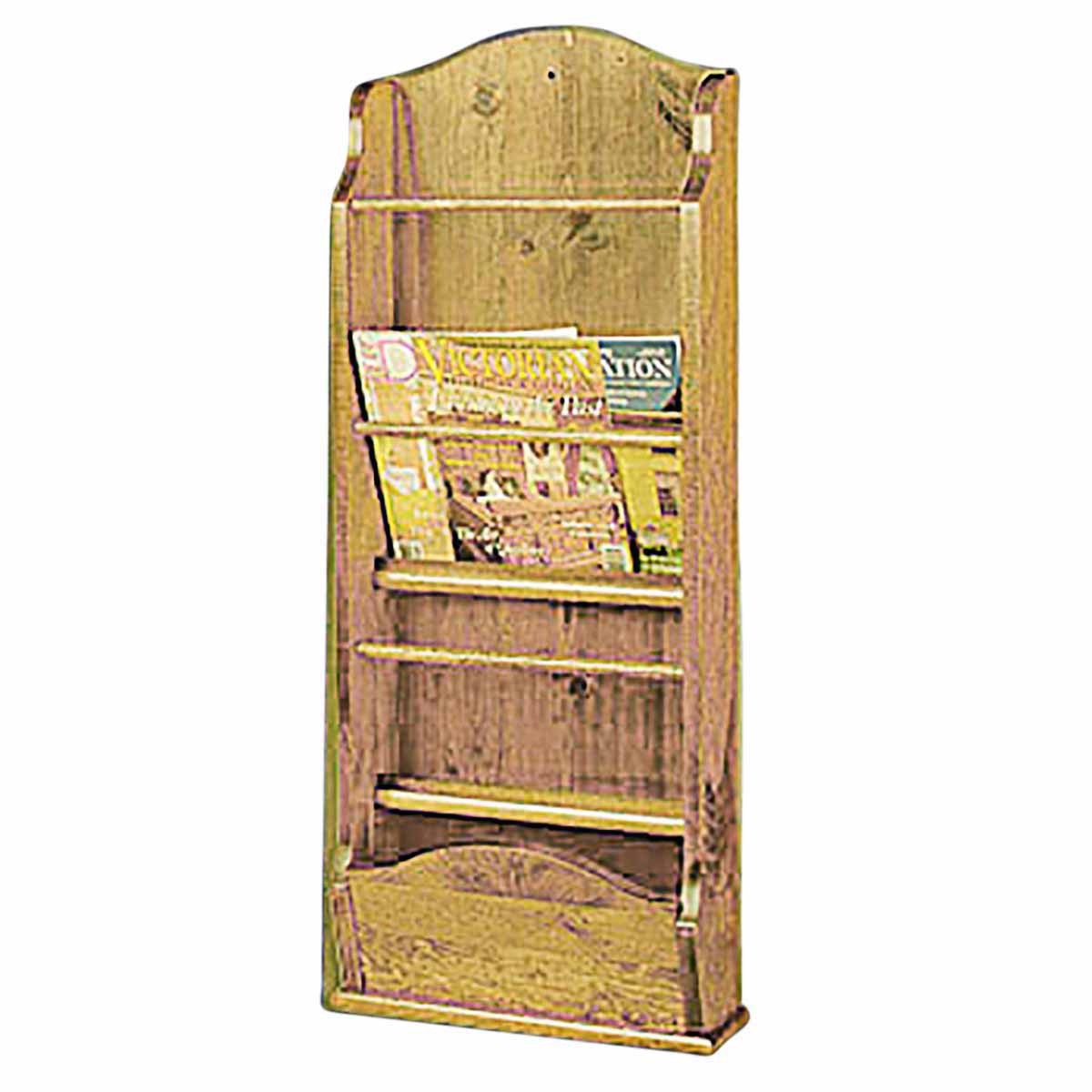 Magazine Rack Holder or Paperwork Storage Organizer Wall Mounted