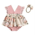 thumbnail image 1 of Magazine Toddler Baby Girls Ruffle Vest Romper Printed Tutu Skirt With Bow Headband 0-24M, 1 of 6