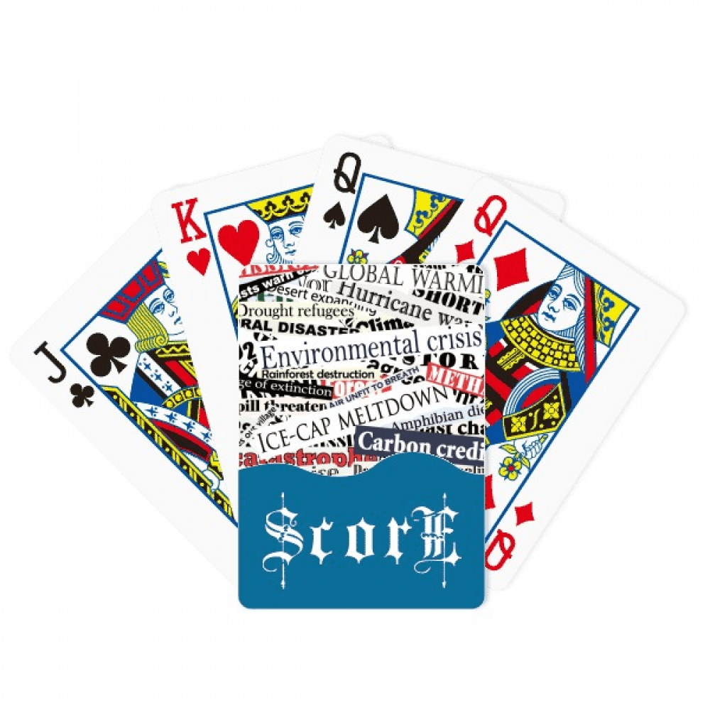Magazine Veins Pattern Background Score Poker Playing Card Index Game