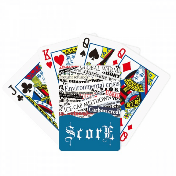 Magazine Veins Pattern Background Score Poker Playing Card Index Game