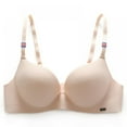 thumbnail image 1 of Magazine Women's Comfy Soft Padded Support Wirefree Bra Lift Up Basic Bras, 1 of 3