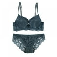 thumbnail image 1 of Magazine Women's Lightly Padded Eyelash Lace Bra and Panty Set, 1 of 4