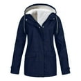 thumbnail image 1 of Magazine Women's Plus Velvet Jacket Outdoor Climbing Clothes Hooded Coat Fashion Outdoor Jackets, 1 of 4