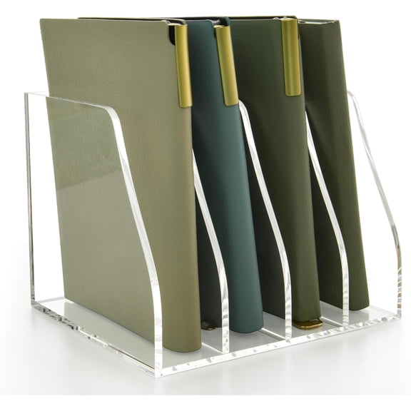 Magazine folder, vertical partition desktop document organizer, file rack binder, suitable for office/home/classroom, can be used to store files, tablets, magazines, books and accessories