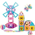 thumbnail image 1 of Magblock Colorful Magnetic Building Tiles, 90 Pieces Intelligence Toys for Kids 3-6 Years Old, 1 of 8