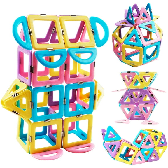 Magblock Toys for 3 4 5 6 Year Old Girls, Preschool Creative Learning Building Blocks for Kids