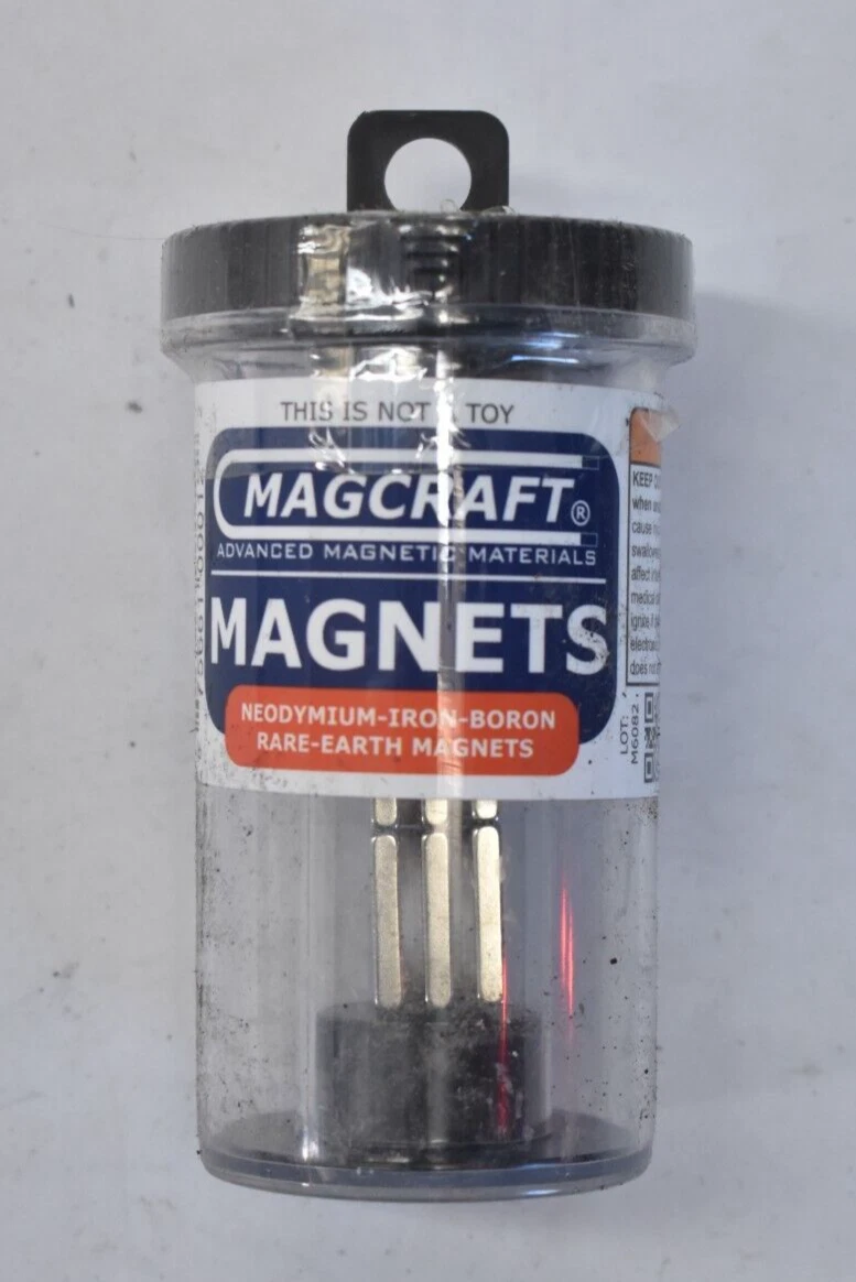 Magcraft Rare Earth Magnets 6 Pack 3/4" X 3/4" X 1/8" Genuine Oem Tools