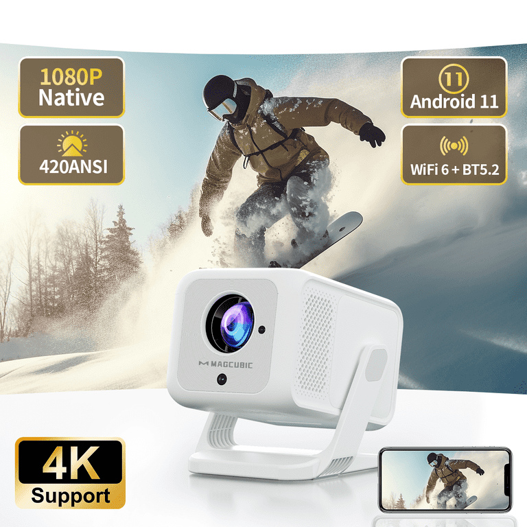 Magcubic 4K Full HD 1080P Mini Projector 420 ANSI Auto Focus
