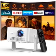 Magcubic 8K Support 1080P Native Android 14 Smart Projector with Auto Focus, 1100 ANSI, WiFi 6, 12W HiFi Stereo, HDR10+, 1.01 Throw Ratio for Home Theater & Gaming HY450MAX