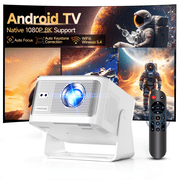 Magcubic HY350Max Upgraded Smart Projector, Native 1080P 4K/8K Supported, 900 ANSI Lumens, Android 14, Auto Focus & Keystone, WiFi 6 & BT 5.4, Voice Control & Air Mouse Remote, Portable Home Theater