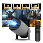 Magcubic Mini Projector 8K 1080P Support with WiFi 6 & BT 5.4 290 ANSI Brightness, Auto Keystone, 180 Degree Rotation, Portable Projector for Home Theater & Outdoor Movies HY300Pro Grey