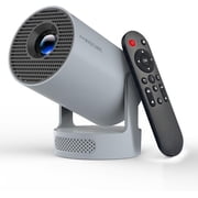 Magcubic Mini Projector with WiFi 6 and BT 5.4, Voice Control Portable Projector 8K Support, 5W Soundbase Speaker, Auto Vertical Keystone 180 Rotatable Smart Proyector for Home Outdoor HY300Pro+ Grey
