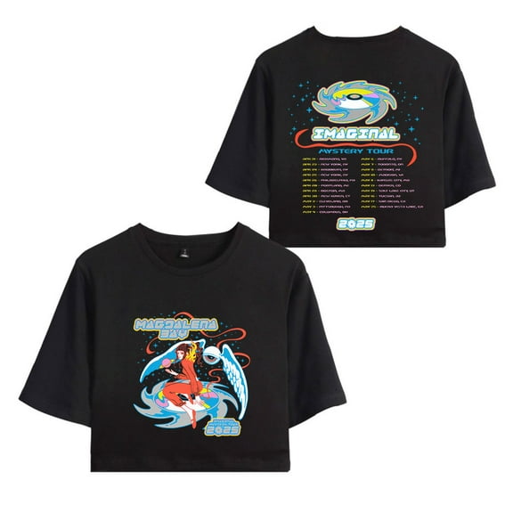 Magdalena Bay 2025 Tour Merch Summer Short-Sleeved Navel Exposed T-shirt Slim Sexy Small Vest Tops