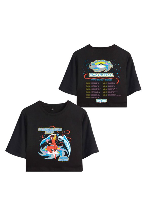 Magdalena Bay 2025 Tour Merch Summer Short-Sleeved Navel Exposed T-shirt Slim Sexy Small Vest Tops