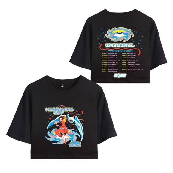 Magdalena Bay 2025 Tour Merch Summer Short-Sleeved Navel Exposed T-shirt Slim Sexy Small Vest Tops