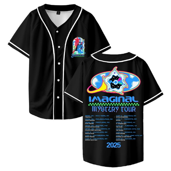 Magdalena Bay Imaginal Mystery Tour 2025 Baseball Jersey Short Sleeve Shirts Men Women Streetwear Tee