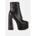 thumbnail image 1 of Magdalene Croc High Heel Patform Boots, 1 of 10
