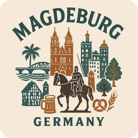 Magdeburg Germany Keepsakes Souvenir Vinyl Sticker – Destination Travel Keepsake Collectible (3-Inches Wide)