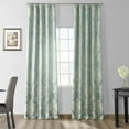 thumbnail image 1 of Magdelena Steel Blue & Silver Designer Damask Curtain (1 Panel), Magdelena Steel Blue & Silver, 50W X 108L, 1 of 6