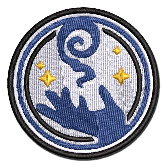 Mage Wizard Magic Spell Applique Multi-Color Embroidered Hook & Loop Patch - 2.0 Inch Mini