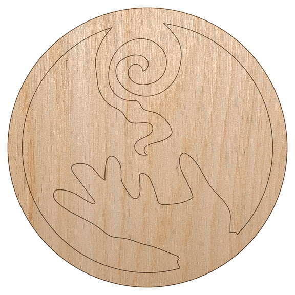 Mage Wizard Magic Spell Wood Shape Unfinished Piece Cutout Craft DIY Projects - 4.70 Inch Size - 1/8 Inch Thick
