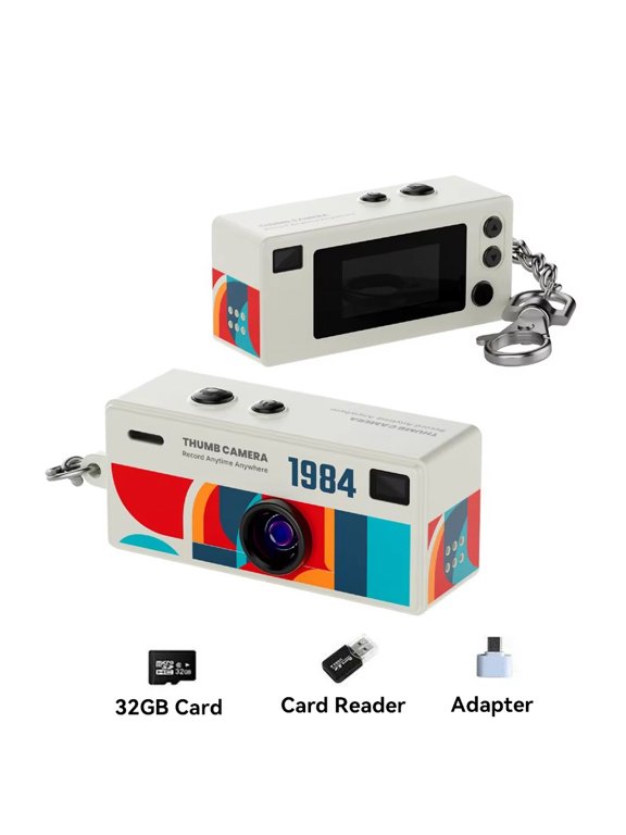 MageCam Ultra-Mini Keychain Camera with 32GB Micro SD Card: 1080P HD Wearable Action Cam with 0.96" LCD, 130 ° Wide Angle & Micro SD Support - Perfect Pocket Video Recorder for Students