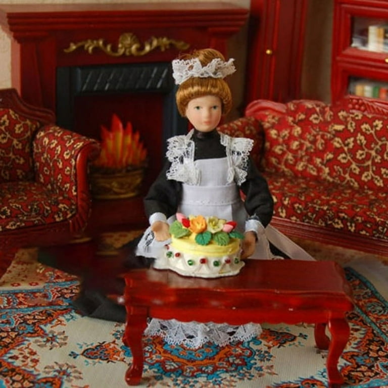 MageCrux 1 12 Miniature Mini Victorian Doll Model Housemaid Dollhouse Decoration