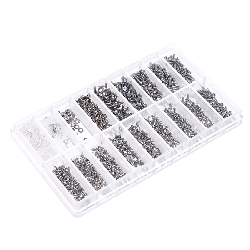 MageCrux 1000Pcs Tiny Screws Nut & Screwdriver Watch Eyeglass Glasses Repair Tool Kit New