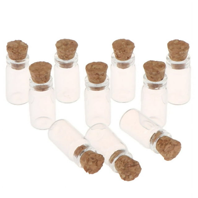 MageCrux 10PCS 1:12 Dollhouse Miniature Glass Bottle Jars Food Storage Kitchen Accessorie