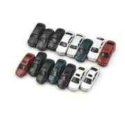 MageCrux 10pcs Painted Model Cars Building Train Layout Scale HO 1/100 Building Toy Kits