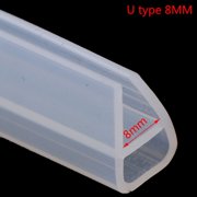 MageCrux 1PC 1M U Shape Glass Door Window Silicone Seal Strip Bath Door Weatherstrip
