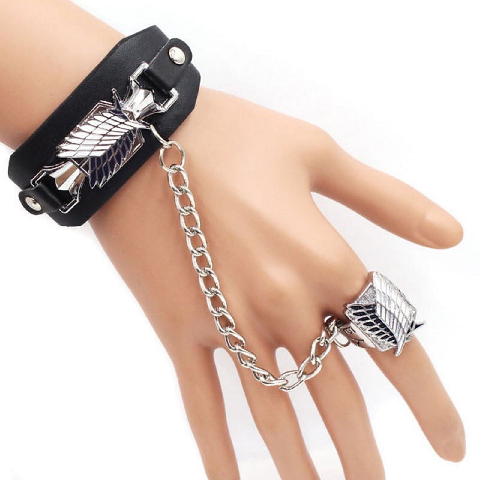 Amazon.com: Wiwpar Finger Ring Bracelet Bell Leaf Pendant Silver Slave Hand  Harness Chain Tassel Chain Bracelet Jewelry Gifts for Women Girls (style1)  : Clothing, Shoes & Jewelry