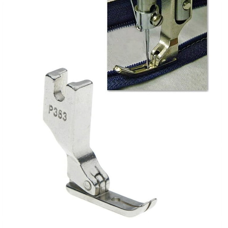 MageCrux 1PC Stainless Industrial Zipper Presser Foot P363 For Brother Juki Sewing  Machine 