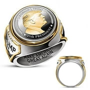 MAGECRUX?10221 MageCrux 1PC Unique Men Ring "Make America Great Again" USA President Jewelry Size 7-12