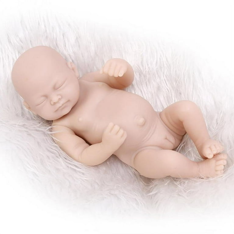 Mini Reborn Kit 10 Inches Reborn Baby Vinyl Doll Kit María Unpainted  Unassembled Doll Parts DIY Blank Reborn Doll Kit