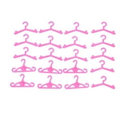 MageCrux 20 Pcs/Lot Pink Hangers Dress Clothes Accessories For Barbie Doll Toys