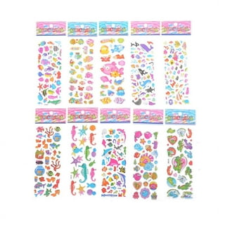 SAVITA 3D Stickers for Kids & Toddlers 500+ Puffy Stickers Variety Pack for Scrapbooking Bullet Journal Including Animal Numbers Fruits Fish