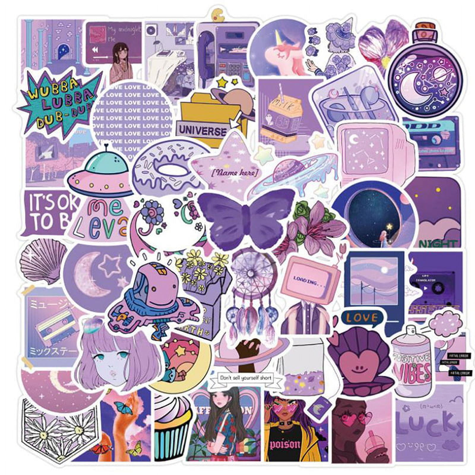 Cute Cartoon Bear Rabbit Stickers - 50 Sheets Kawaii Coil Sticker Book Pet Transparent Bunny Journaling Scrapbook Clipping Supplies Decals Material