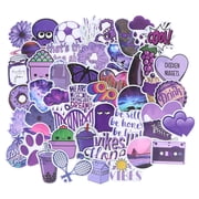 MageCrux 50Pcs Cartoon Purple Stickers DIY Suitcase Laptop Guitar Bicycle Car Decals