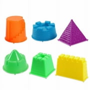 MageCrux 6 Pcs Model Kits Sand Clay Mold Kids Beach Pool Park Sand Castle Toy Set,